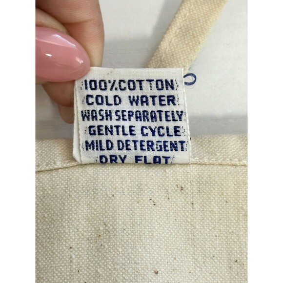 Vintge Apron Tags Textiles 1992 Apron Grant’s Farm Bread Cream & Blue - Picture 8 of 12